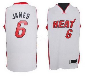 2011 Miami Heat 6 LeBron James White New Revolutio