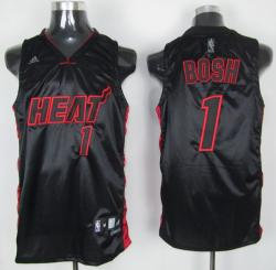 Miami Heat #1 Bosh Black Jerseys