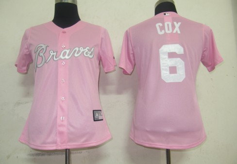 Women Jerseys Atlanta Braves 6# cox Pink Women Jerseys Atlanta Braves 6# cox Pink