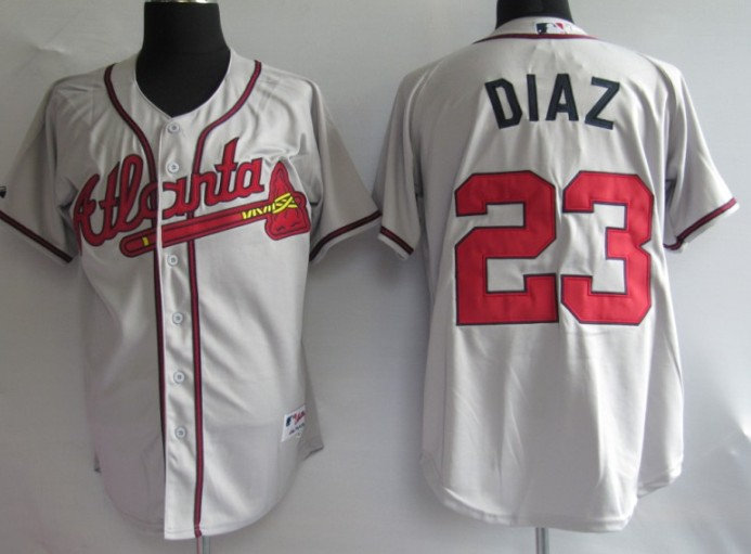 MLB Jerseys Atlanta Braves 23# Diaz grey