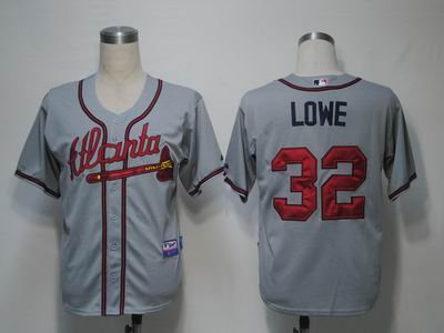 MLB Jerseys Atlanta Braves 32 Lowe Grey Cool Base MLB Jerseys Atlanta Braves 32 Lowe Grey Cool Base