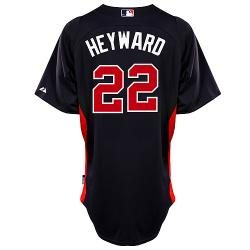 Atlanta Braves 22# Heyward 2011 All-star black Cool Base BP Jerseys