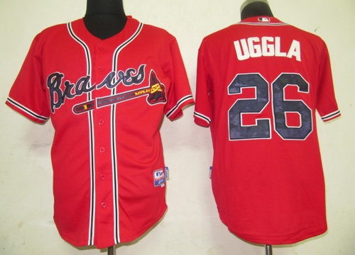 Atlanta Braves 26 Uggla Red Jerseys