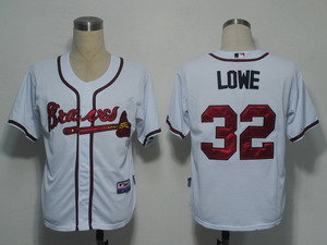 Atlanta Braves 32 Lowe White Cool Base