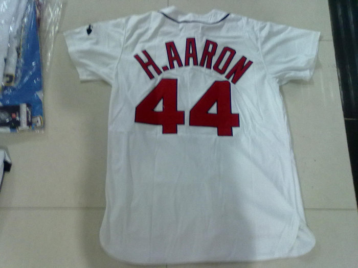 Atlanta Braves 44 Hank aaron white jerseys