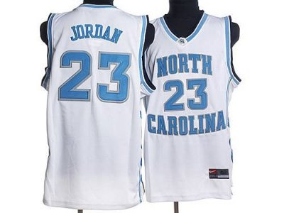 North Carolina #23 Michael Jordan White Embroidered NCAA Jersey
