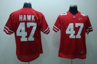 Buckeyes #47 A. J. Hawk Red Embroidered NCAA Jersey Buckeyes #47 A. J. Hawk Red Embroidered NCAA Jersey