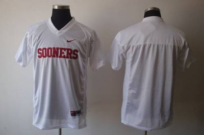 Sooners Blank White Embroidered NCAA Jersey