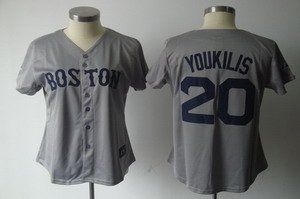 Women Boston Red Sox 20 Kevin Youkilis Grey Jersey Women Boston Red Sox 20 Kevin Youkilis Grey Jersey