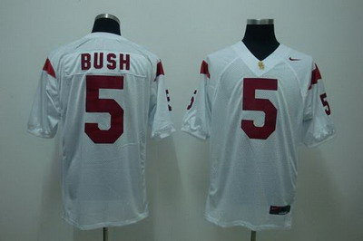 Trojans #5 Reggie Bush White Embroidered NCAA Jersey Trojans #5 Reggie Bush White Embroidered NCAA Jersey