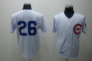 Chicago Cubs 26 Billy williams WHITE blue strip mitchell and ness Jersey Chicago Cubs 26 Billy williams WHITE blue strip mitchell and ness Jersey