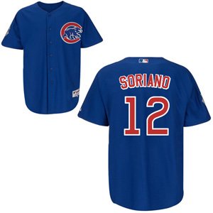 Chicago Cubs 12 Alfonso Soriano blue