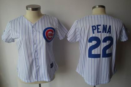 Women MLB Jerseys Chicago Cubs 22 Pena WHITE Blue Women MLB Jerseys Chicago Cubs 22 Pena WHITE Blue