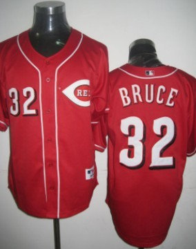 Cincinnati Reds 32 Bruce Red Jersey Cincinnati Reds 32 Bruce Red Jersey