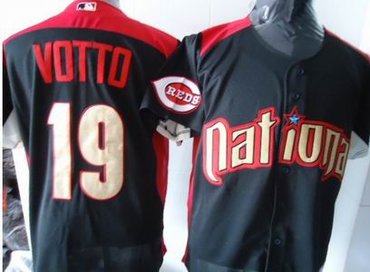 National League Cincinnati Reds 19 VOTTO 2011 all star blue jersey National League Cincinnati Reds 19 VOTTO 2011 all star blue jersey