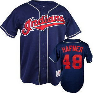 Cleveland Indians #48 HAFNER Blue Jersey