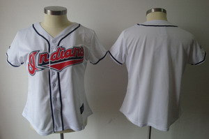 Women Cleveland Indians Blank jerseys white