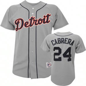 Detroit Tigers #24 Miguel Cabrera Grey Jersey Detroit Tigers #24 Miguel Cabrera Grey Jersey