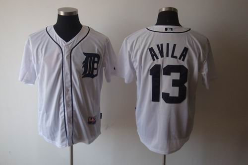 Detroit Tigers 13 Alex Avila white Cool Base Jerseys Detroit Tigers 13 Alex Avila white Cool Base Jerseys