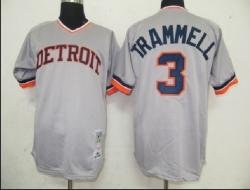 MLB Detroit Tigers 3# Trammelll Grey Jerseys M&N MLB Detroit Tigers 3# Trammelll Grey Jerseys M&N
