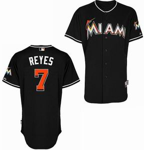 Miami Marlins 7 Jose Reyes black Cool Base Jersey Miami Marlins 7 Jose Reyes black Cool Base Jersey