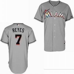 Miami Marlins 7 Jose Reyes grey Cool Base Jersey Miami Marlins 7 Jose Reyes grey Cool Base Jersey