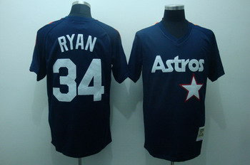 Houston Astros 34 Nolan Ryan Dark Blue Jerseys Throwback Houston Astros 34 Nolan Ryan Dark Blue Jerseys Throwback