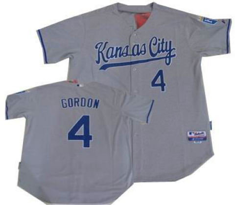 KANSAS CITY ROYALS 4 ALEX GORDON jerseys gray KANSAS CITY ROYALS 4 ALEX GORDON jerseys gray