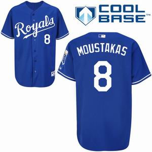 Kansas City Royals 8 MOUSTAKAS D.K BLUE COOL BASE JERSEYS Kansas City Royals 8 MOUSTAKAS D.K BLUE COOL BASE JERSEYS