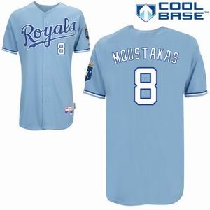 Kansas City Royals 8 MOUSTAKAS L.T BLUE COOL BASE JERSEY Kansas City Royals 8 MOUSTAKAS L.T BLUE COOL BASE JERSEY