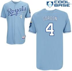 MLB Kansas City Royals lt blue 4# Gordon cool base jerseys MLB Kansas City Royals lt blue 4# Gordon cool base jerseys