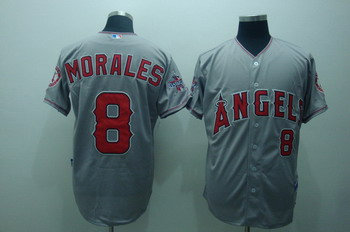 Los Angeles Angels 8 morales grey jerseys all star Patch
