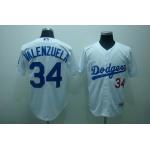 mlb los angeles dodgers #34 valenzuela white mlb los angeles dodgers #34 valenzuela white