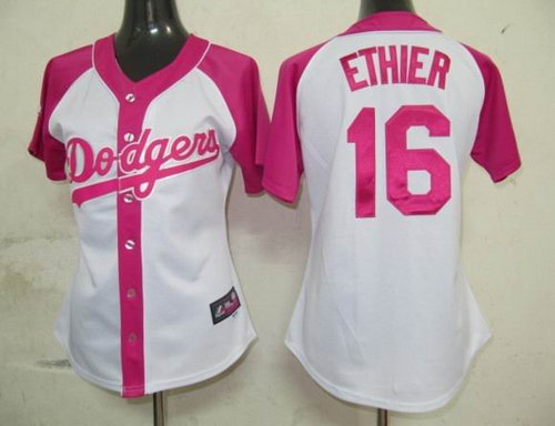 Los Angeles Dodgers 16 Ethier Womens Pink Splash Fashion Jersey Los Angeles Dodgers 16 Ethier Womens Pink Splash Fashion Jersey