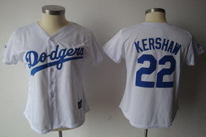 Women Los Angeles Dodgers 22 Clayton Kershaw Jersey