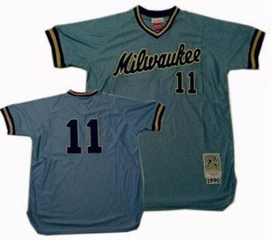 Milwaukee Brewers 11 Gary Sheffield throwback jerseys blue Milwaukee Brewers 11 Gary Sheffield throwback jerseys blue