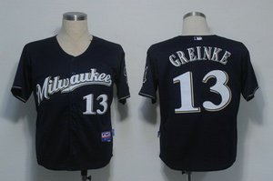 Milwaukee Brewers 13 Greinke Dark Blue Cool Base M Milwaukee Brewers 13 Greinke Dark Blue Cool Base M