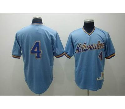 mlb milwaukee brewers #4 molitor m&n blue mlb milwaukee brewers #4 molitor m&n blue