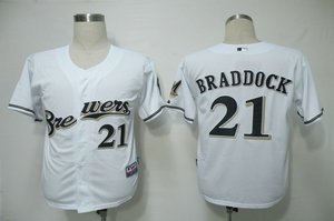 Milwaukee Brewers 21 Braddock White Cool Base