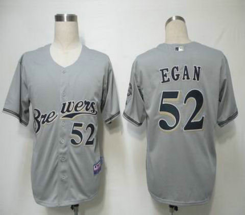 MLB Jerseys Milwaukee Brewers 52 Egan Grey Cool Base MLB Jerseys Milwaukee Brewers 52 Egan Grey Cool Base