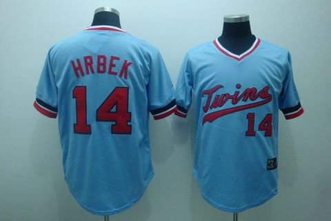 Minnesota Twins HRBEK 14 BABY BLUE Cooperstown Throwback