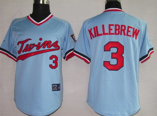 MLB Jerseys Minnesota Twins 3# killebrew Baby Blue mitchellandness
