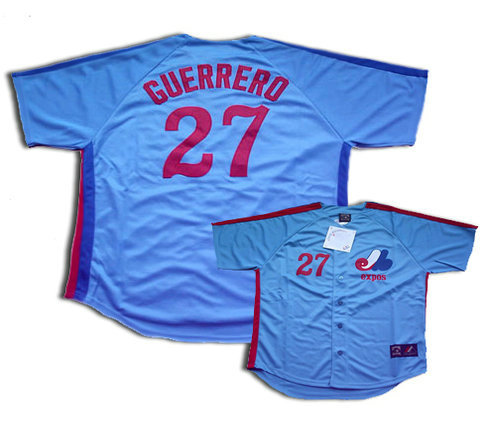Montreal Expos #27 Guerrero Blue Throwback Jersey