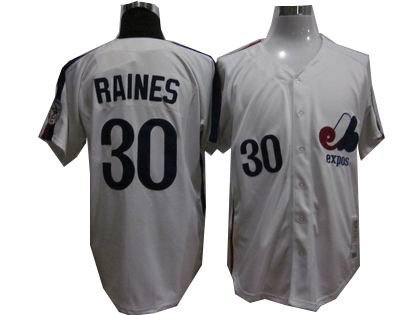 Montreal Expos 30 Tim Raines 1982 Mitchell Ness Jerseys white