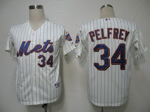 New York Mets 34 Pelfrey White Jerseys New York Mets 34 Pelfrey White Jerseys