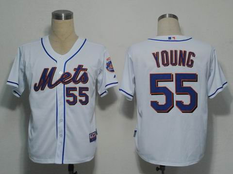 new york mets 55 young white(cool base) new york mets 55 young white(cool base)