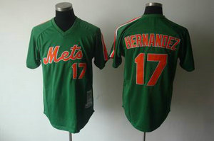 New York Mets 17 HERNANDEZ GREEN MN jerseys