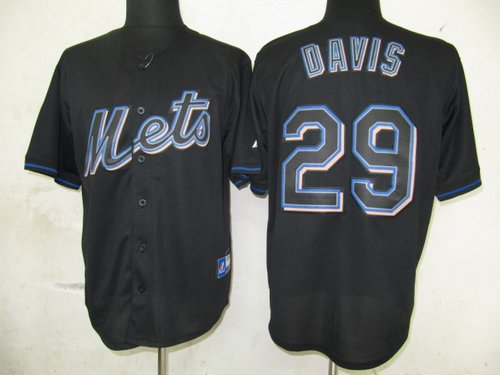 MLB New York Mets 29 Davis Black Fashion Jerseys MLB New York Mets 29 Davis Black Fashion Jerseys