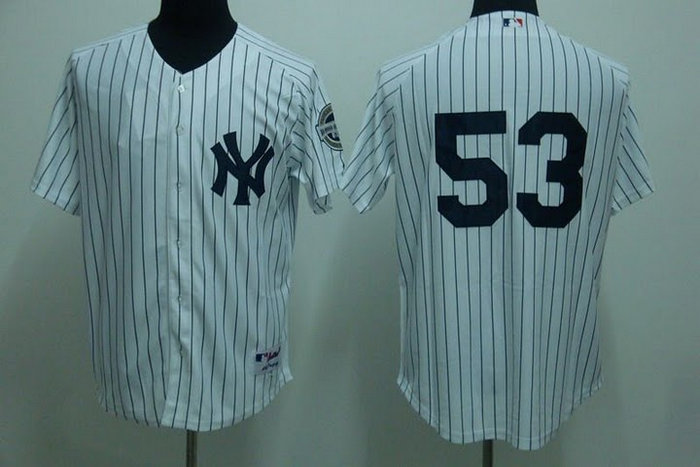 mlb new york yankees #53 abreu white(2009 logo) mlb new york yankees #53 abreu white(2009 logo)