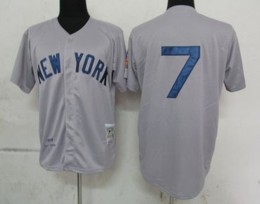 MLB Jerseys New York Yankees 7 Mantle Grey M&N MLB Jerseys New York Yankees 7 Mantle Grey M&N